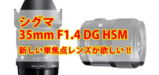 新しい単焦点レンズが欲しい「シグマ35mmF1.4DGHSM」レンズTOP画像