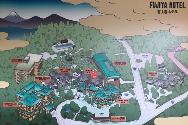 箱根の富士屋ホテル案内図