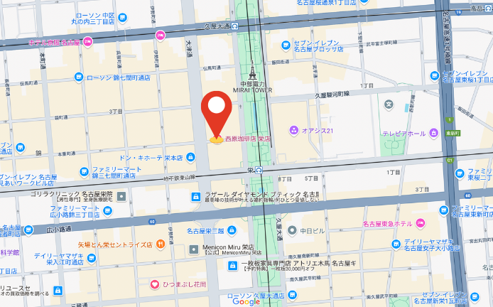 西原珈琲店の地図