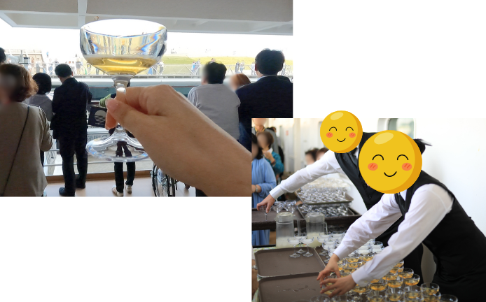 にっぽん丸の出航セレモニー