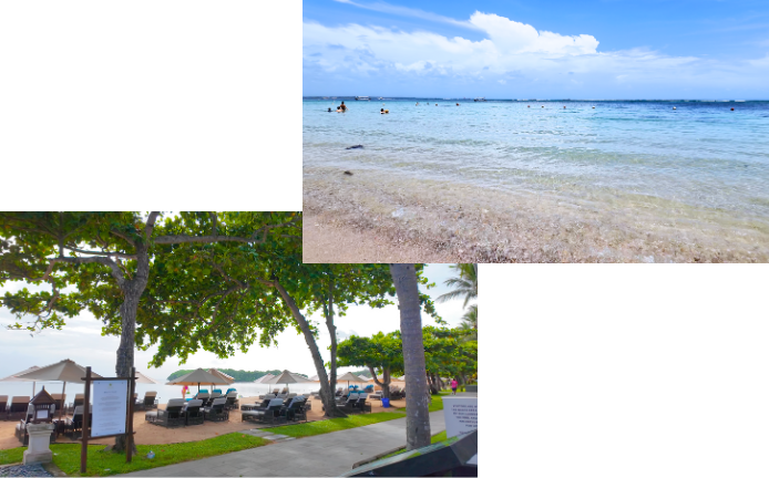 ラグーナリゾート＆スパヌサドゥアバリのプライベートビーチ